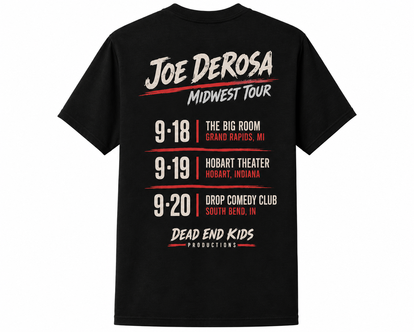 Joe DeRosa "Midwest Tour" Portrait T-Shirt – Official Tour Merchandise