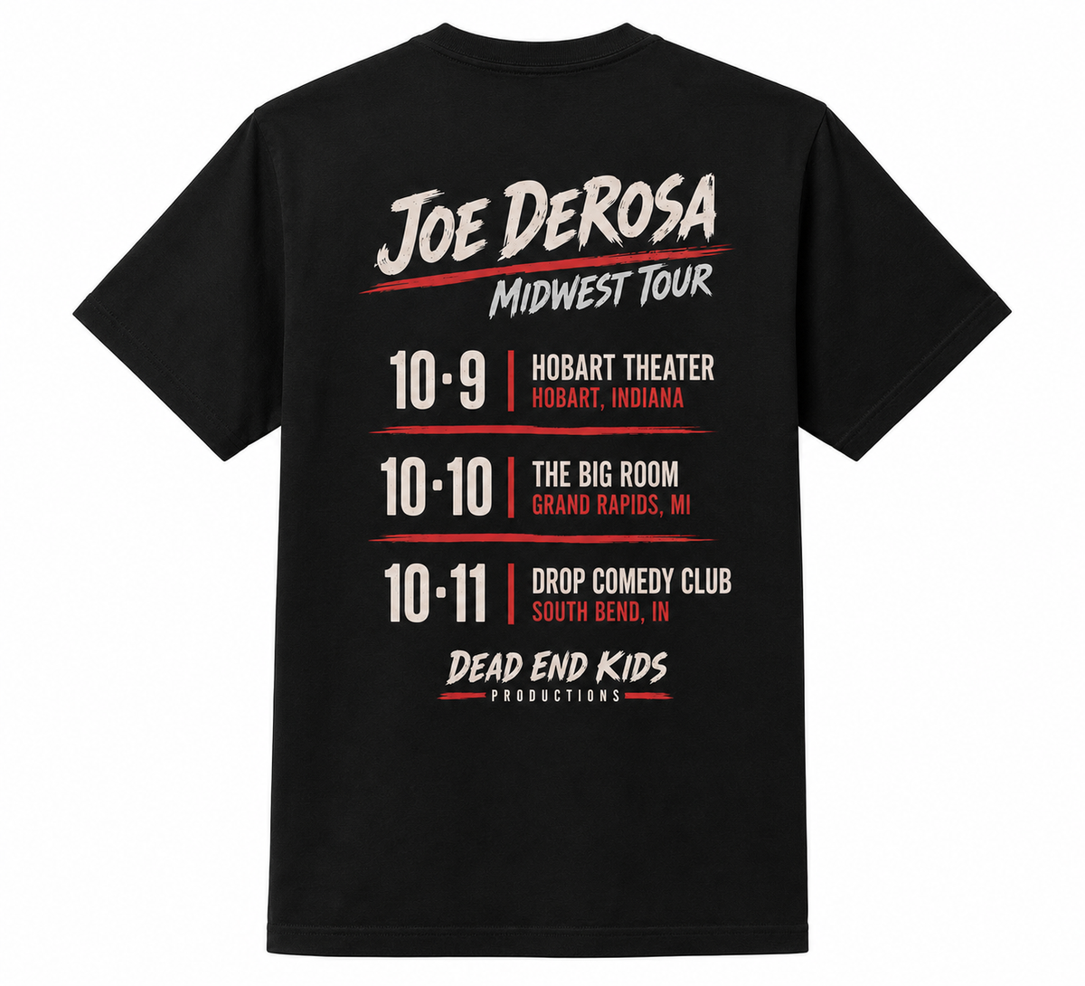 Joe DeRosa "Midwest Tour" Portrait T-Shirt – Official Tour Merchandise