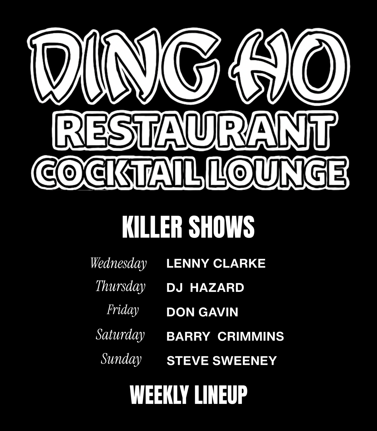 Ding-Ho Killer Shows Weekly Lineup of Boston Legends T-Shirt