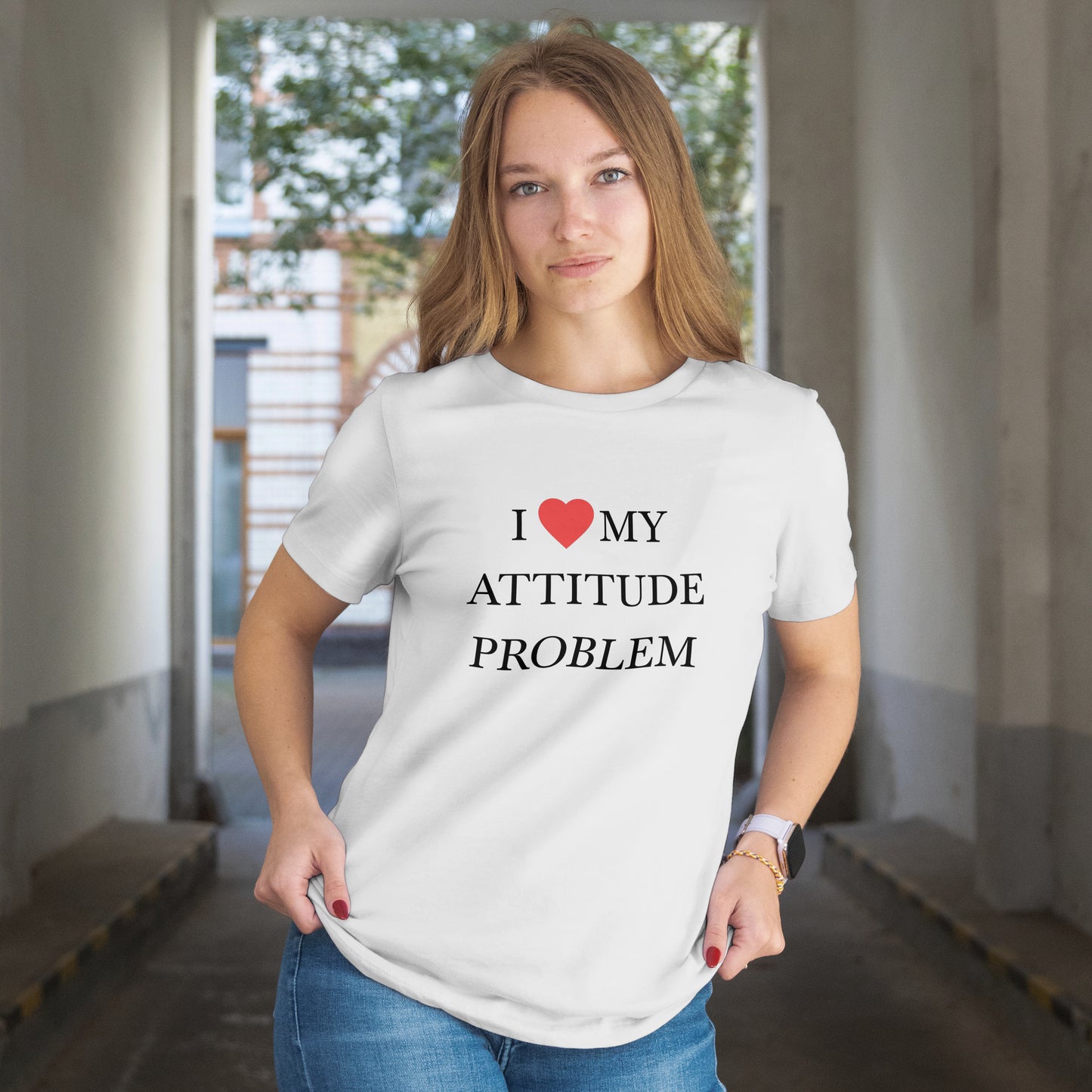 "I Love My Attitude Problem" Funny Sarcastic T-Shirt