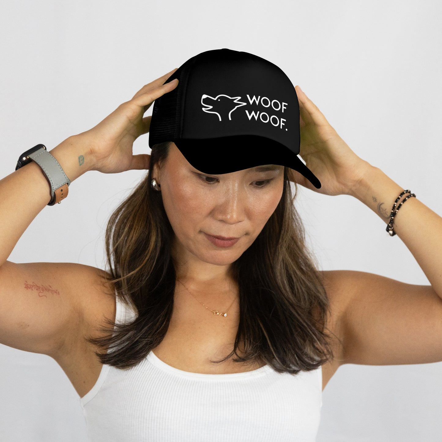 The Captain's Dogs Podcast "Woof Woof" Mesh Snapback Trucker Hat