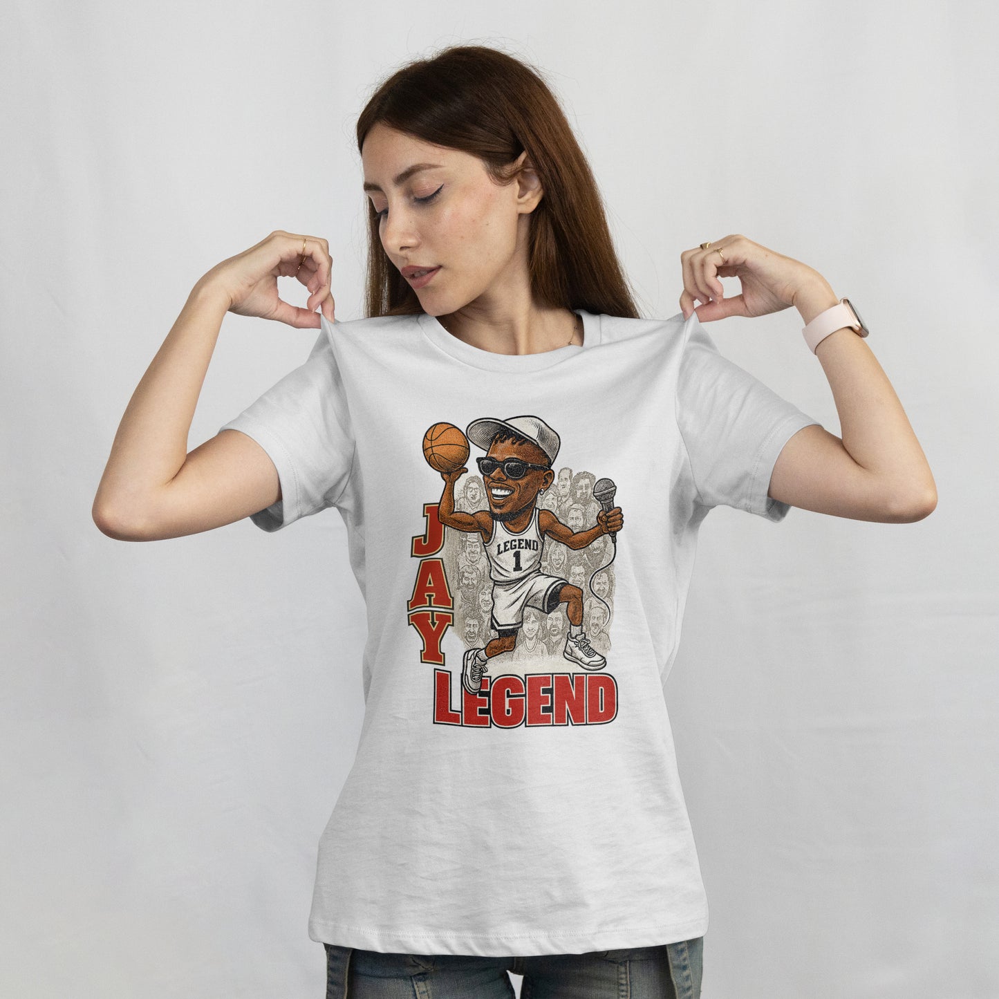 Jay Legend 90's Basketball Caricature Comedian T-shirt