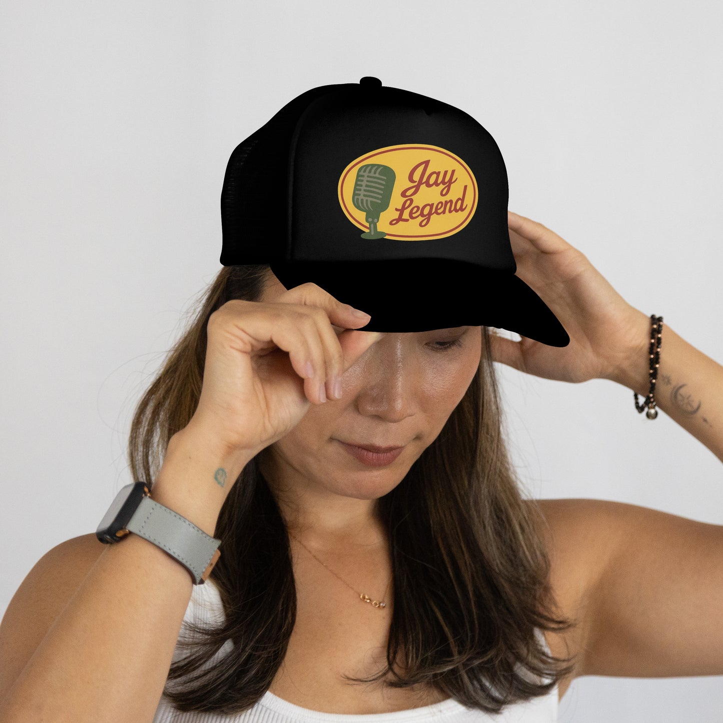 Jay Legend Bass Pro Shops Inspired Mesh Back Trucker Baseball Cap Hat