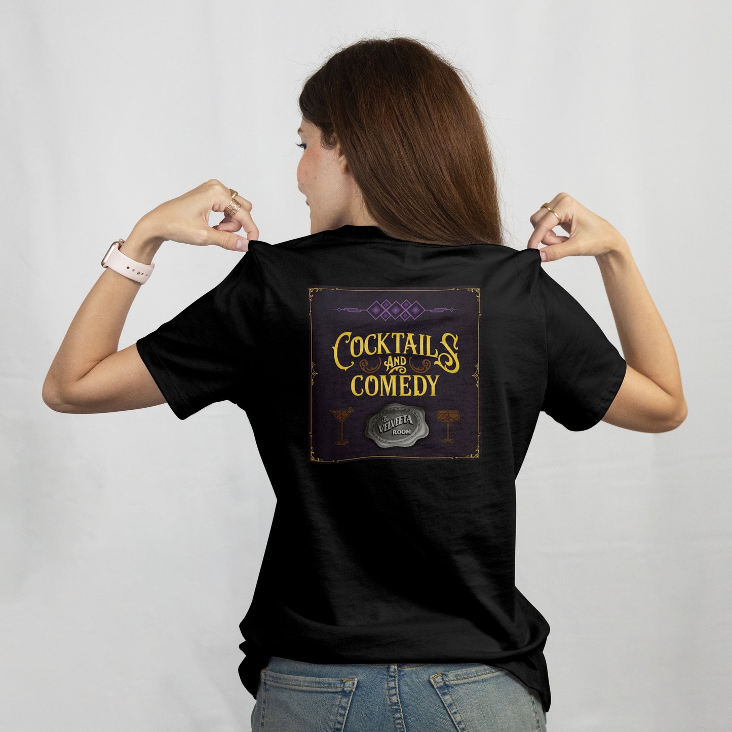 The Velveeta Room "Comedy and Cocktails" Logo T-Shirt