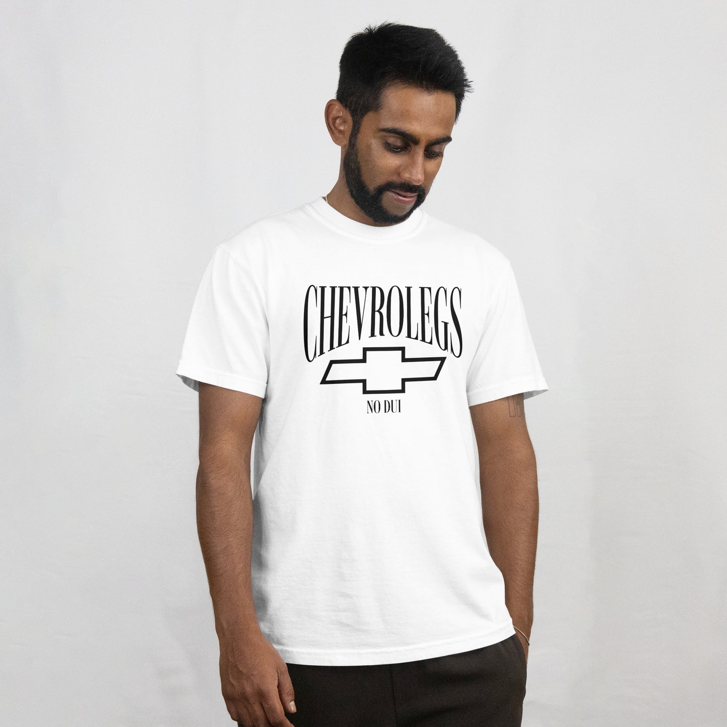 CHEVROLEGS W.ET. Works Every Time Podcast Inspired Parody T-Shirt