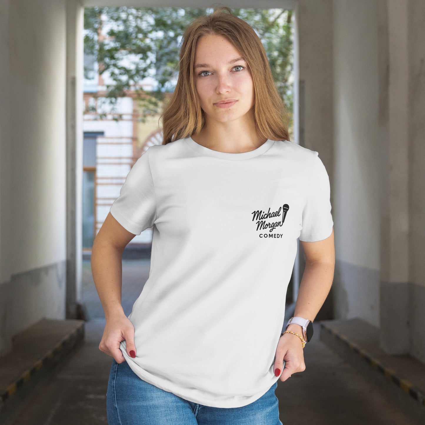 Michael Morgan Comedy Left Chest Official Logo T-Shirt