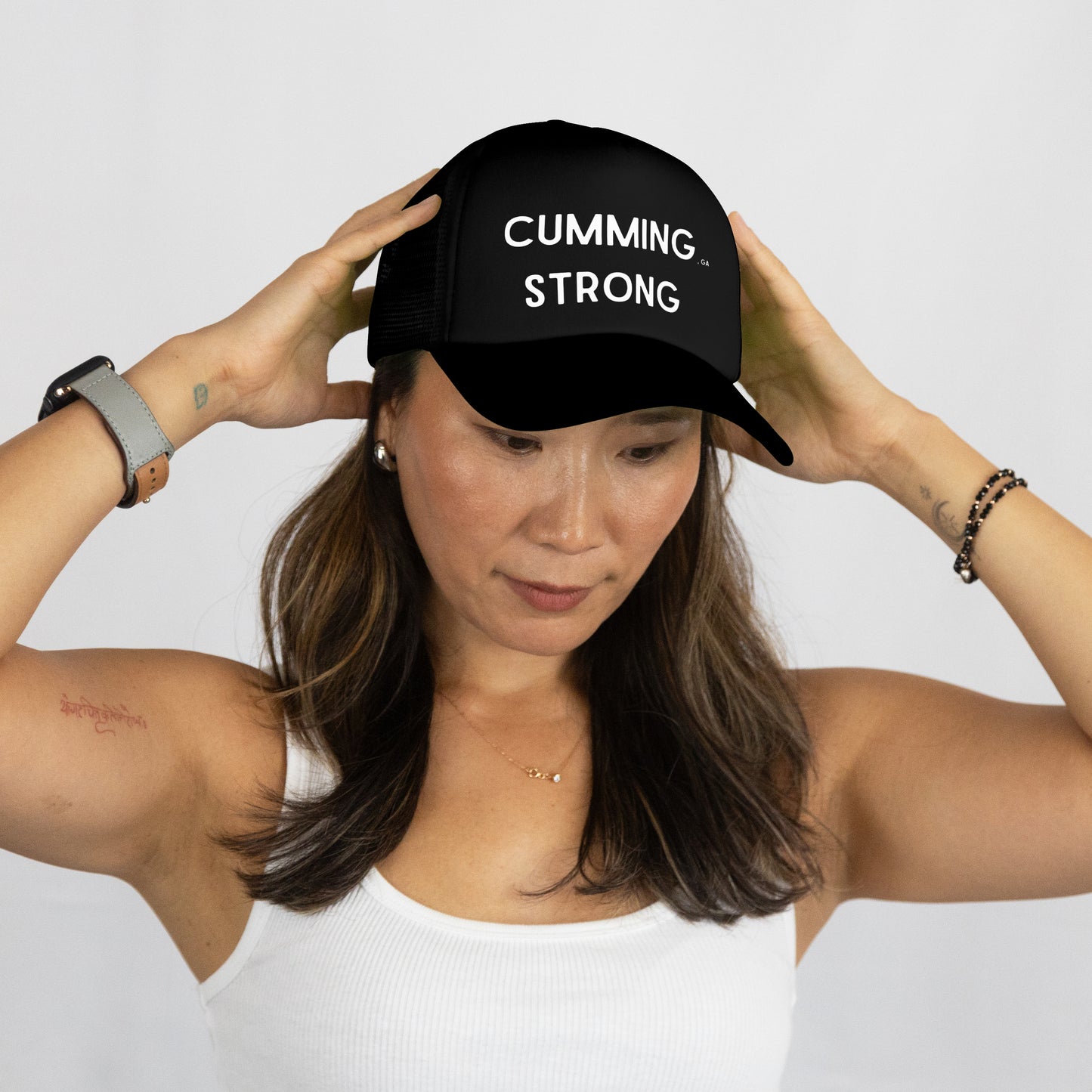 "Cumming Strong" Ryan Schrilla Inspired Mesh Back Style Trucker Hat