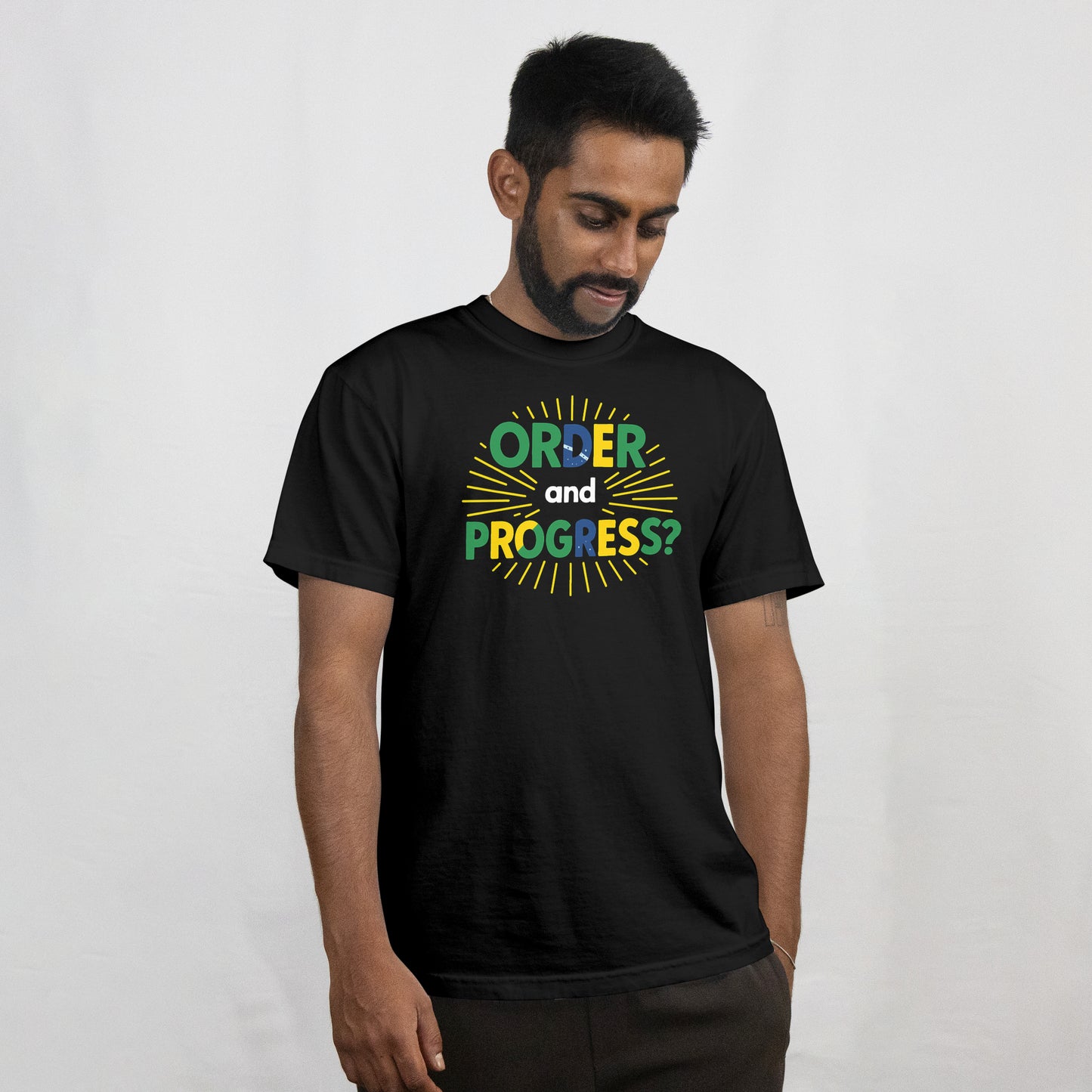 "Order and Progress" Brazil Flag Gus Horn Inspired T-Shirt