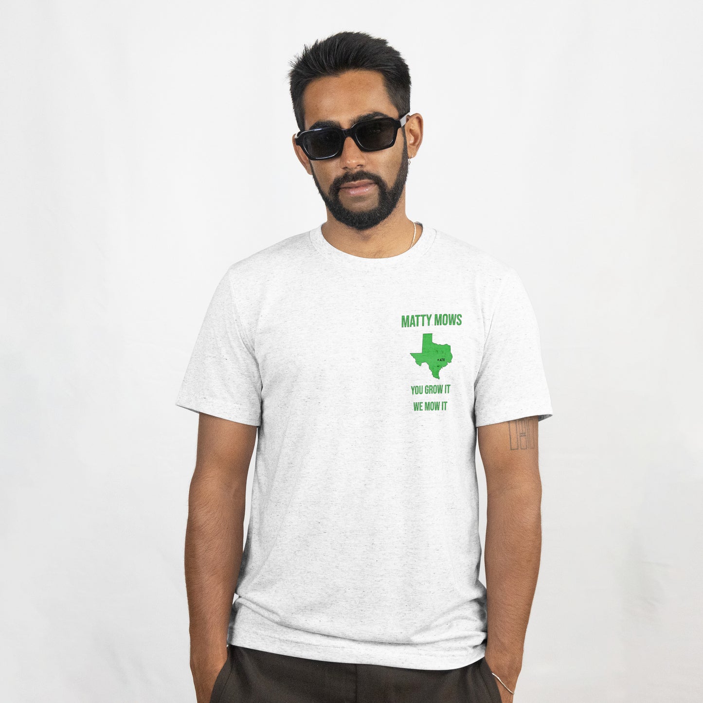 Austin Texas Matty Mows "YOU GROW IT WE MOW IT" T-Shirt