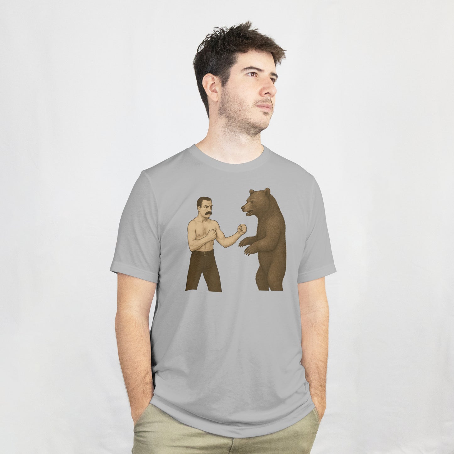 Vintage Boxer Bear Vs. Shaner Bare Knuckles Inspired T-Shirt