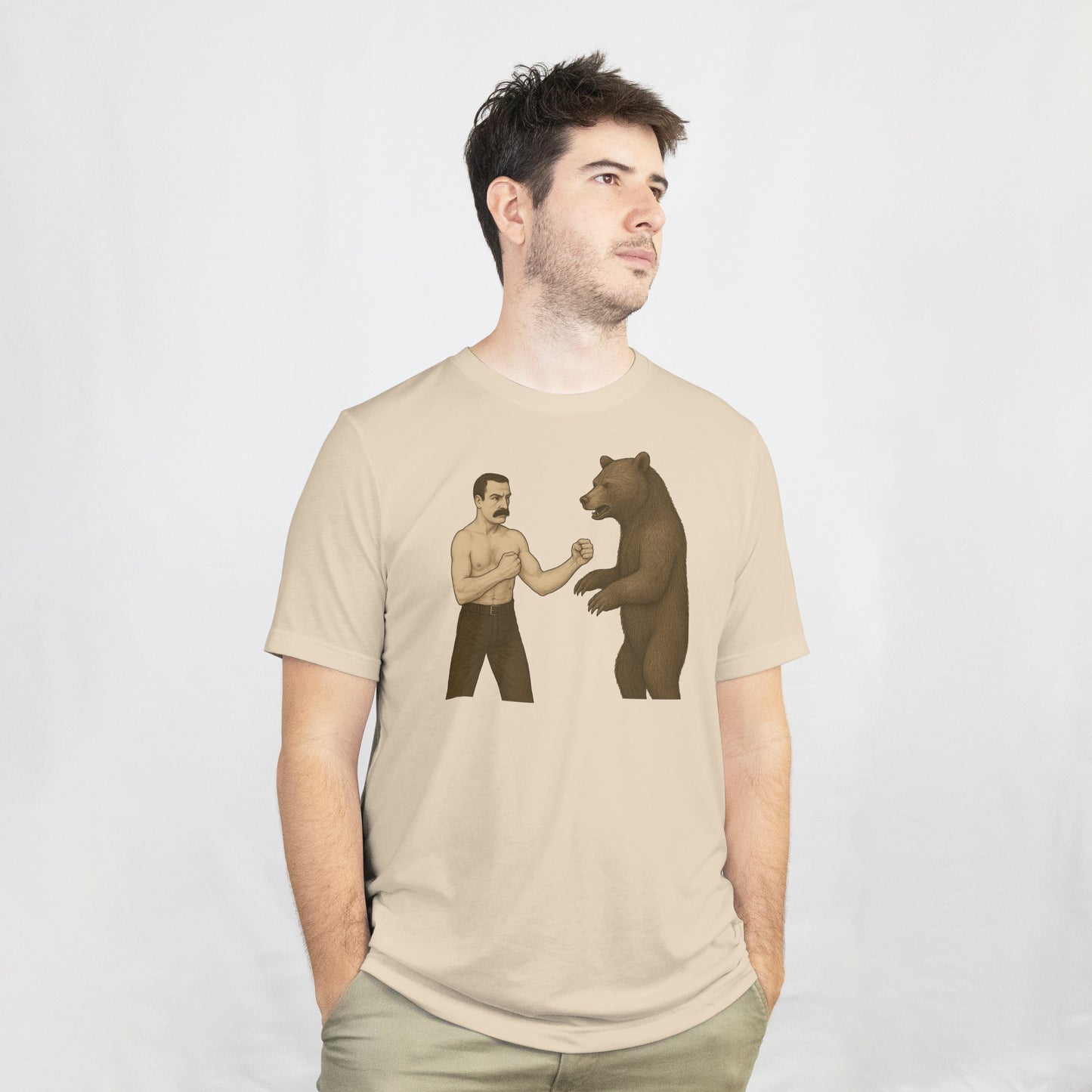 Vintage Boxer Bear Vs. Shaner Bare Knuckles Inspired T-Shirt