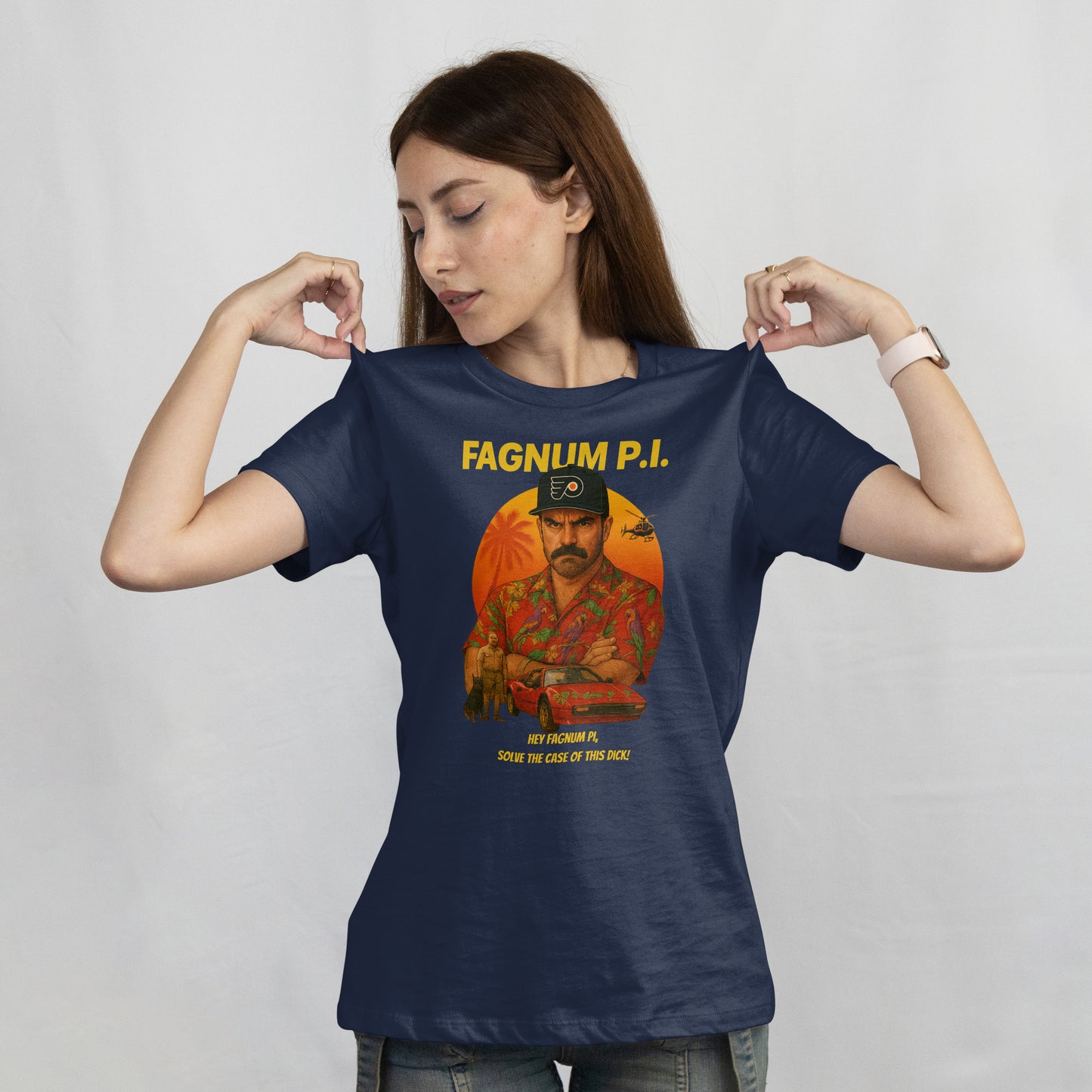 Fagnum P.I. Ryan Shaner Parody 80's Magnum P.I. Inspired T-Shirt