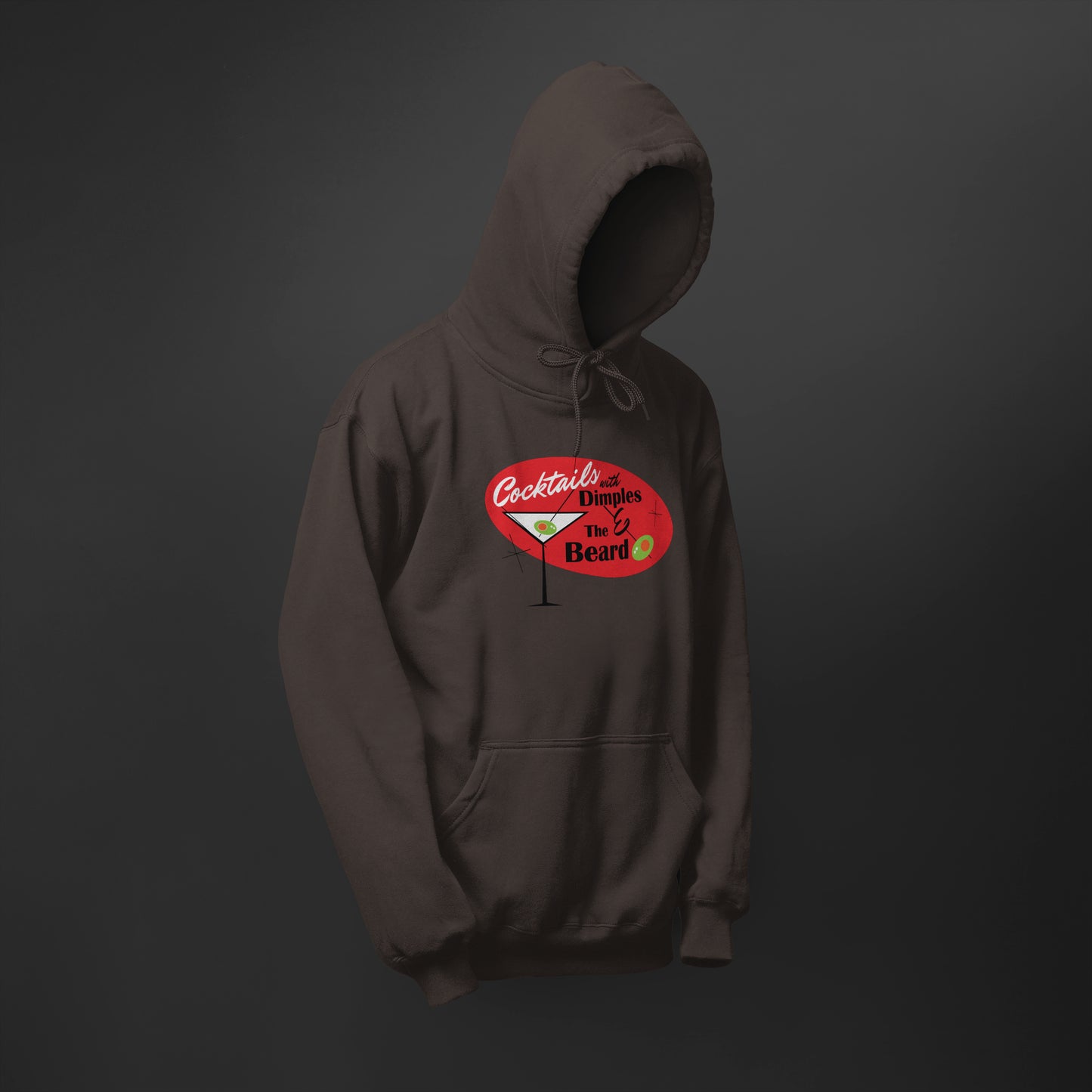 Cocktails with Dimples & the Beard – Hooded Sweatshirt Pullover Hoodie