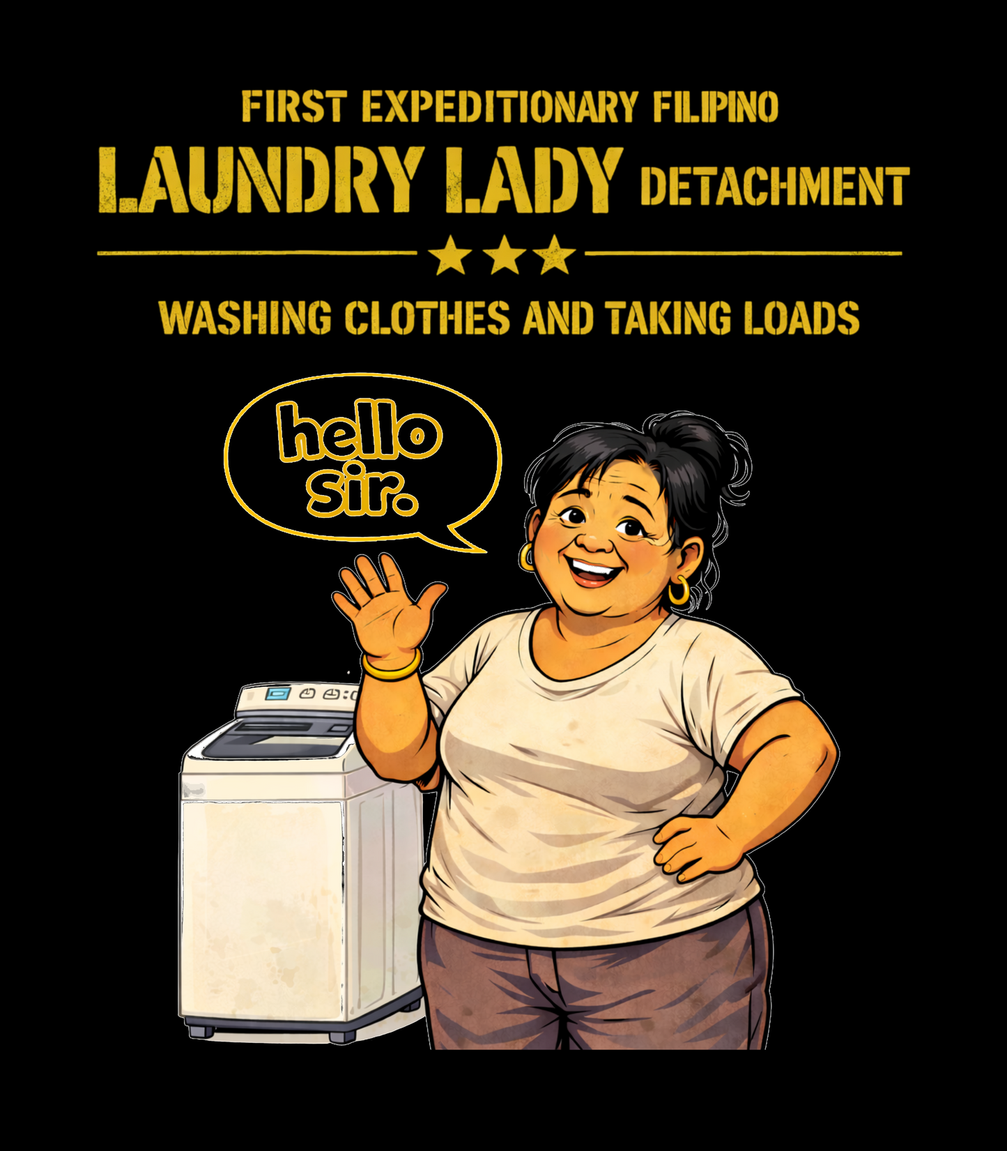 Laundry Lady Detachment "Hello Sir" Jason Vest Comedy T-Shirt