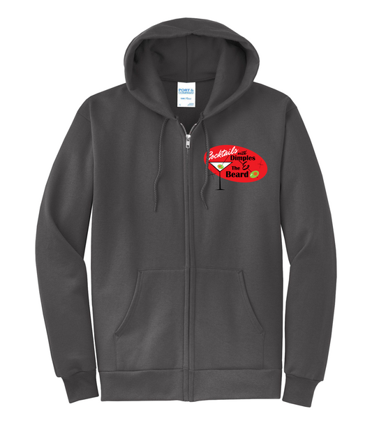 Cocktails with Dimples & the Beard – Full Zip Hoodie Sweatshirt