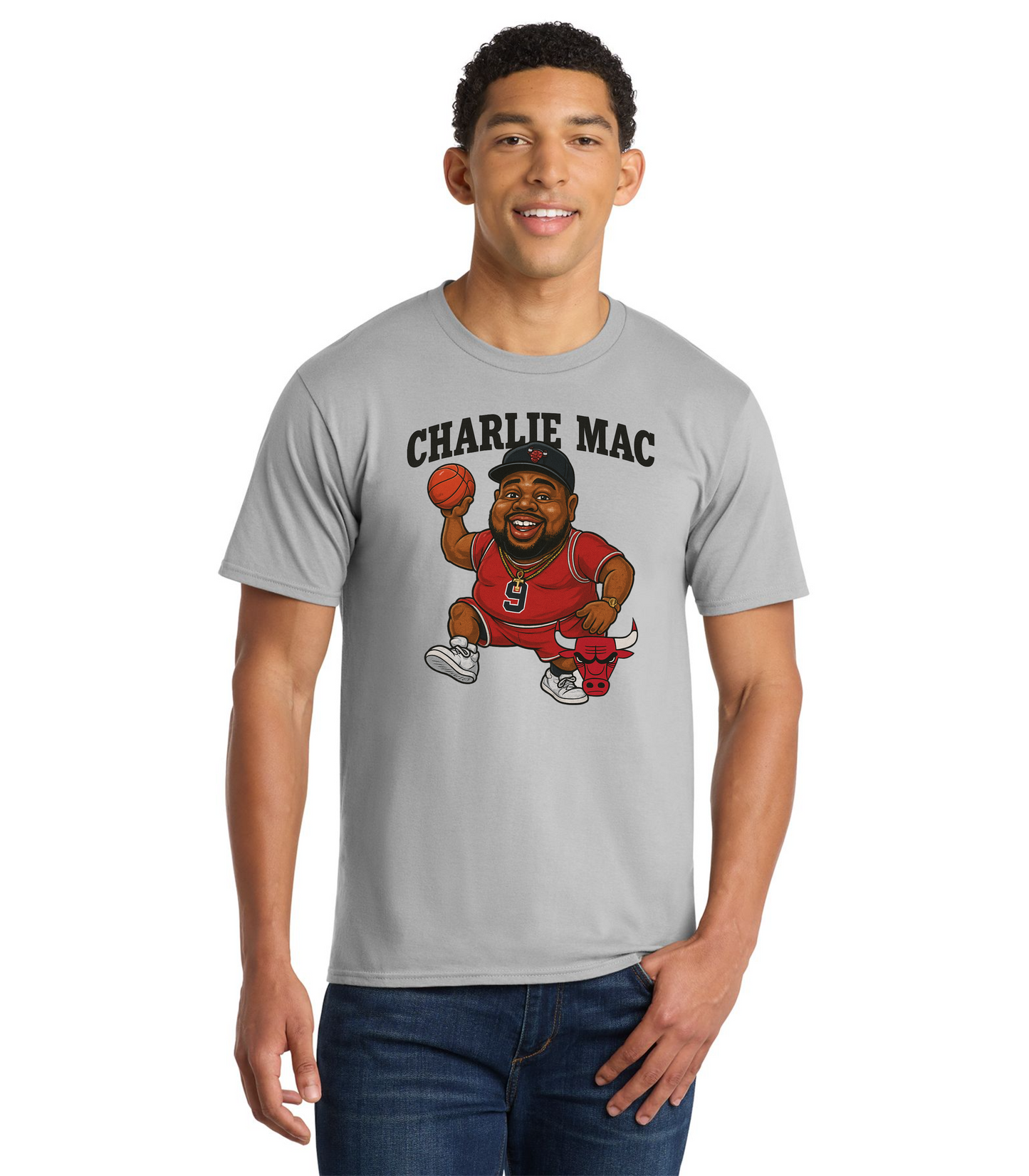 Charlie Mac Chicago Bulls Caricature T-Shirt