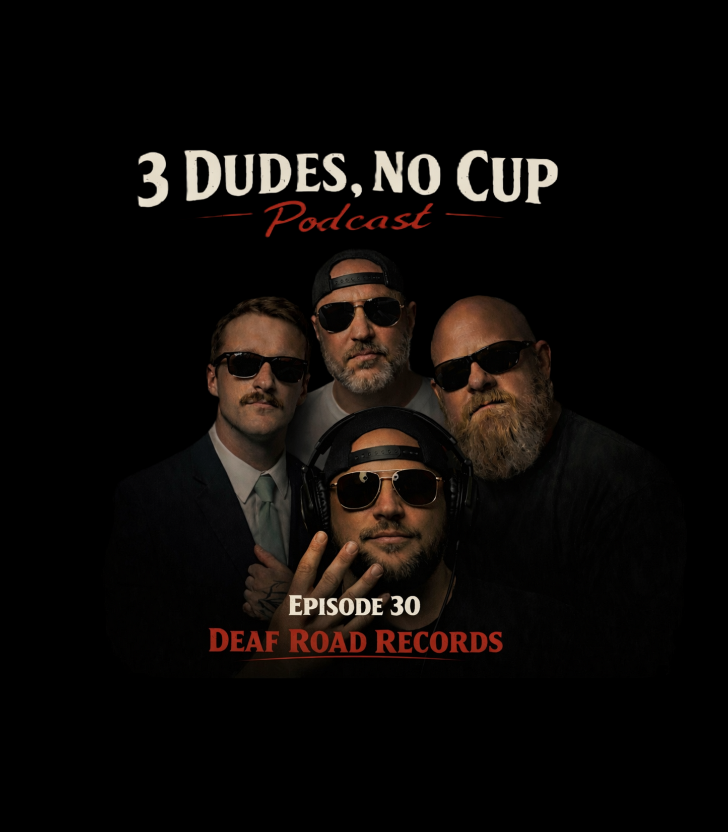 Deaf Road Records 3 Dudes No Cup Podcast 3DNC Parody T-Shirts