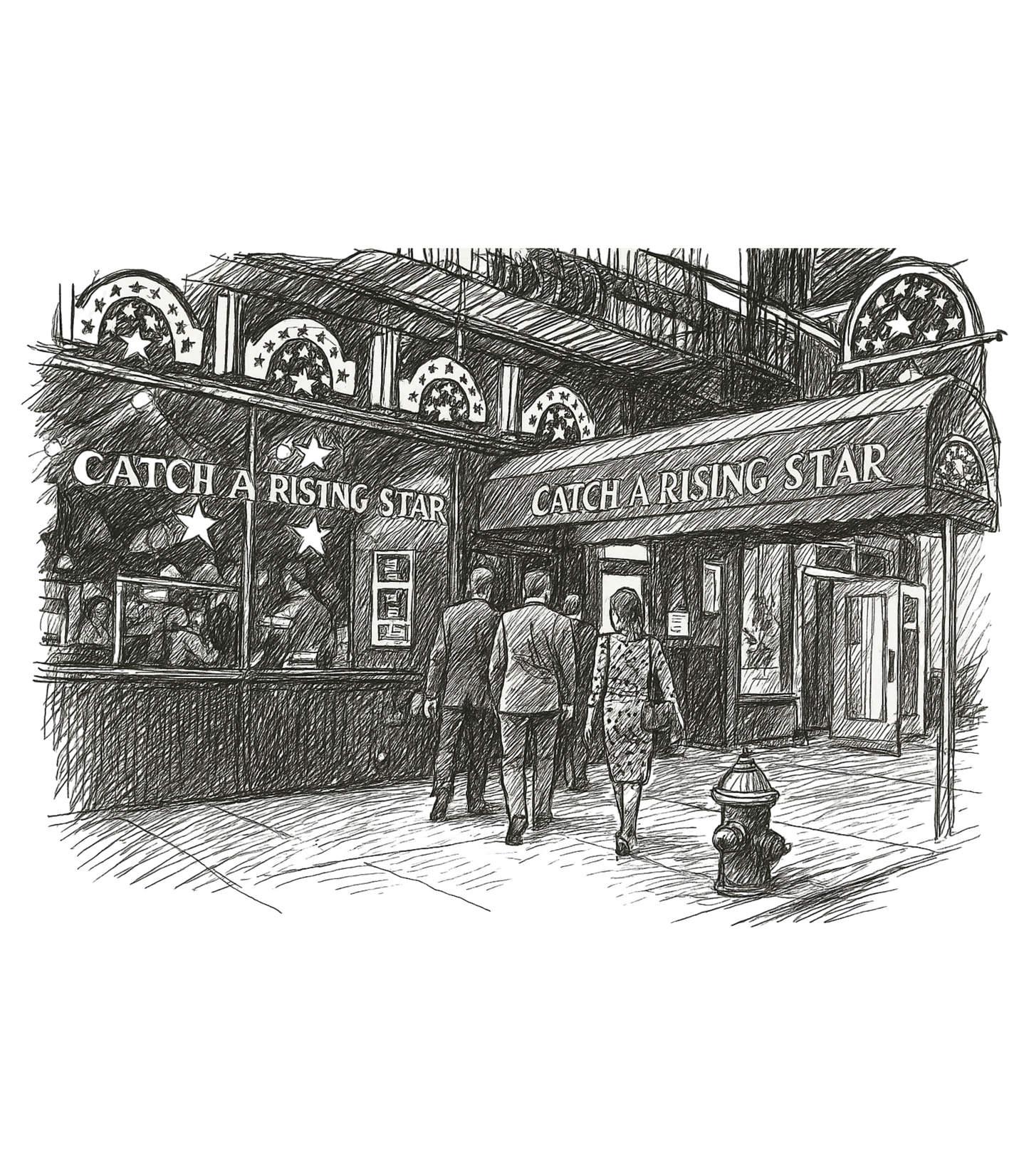 To Catch A Rising Star NYC Marquee Comedy Club Inspired Vintage T-Shirt