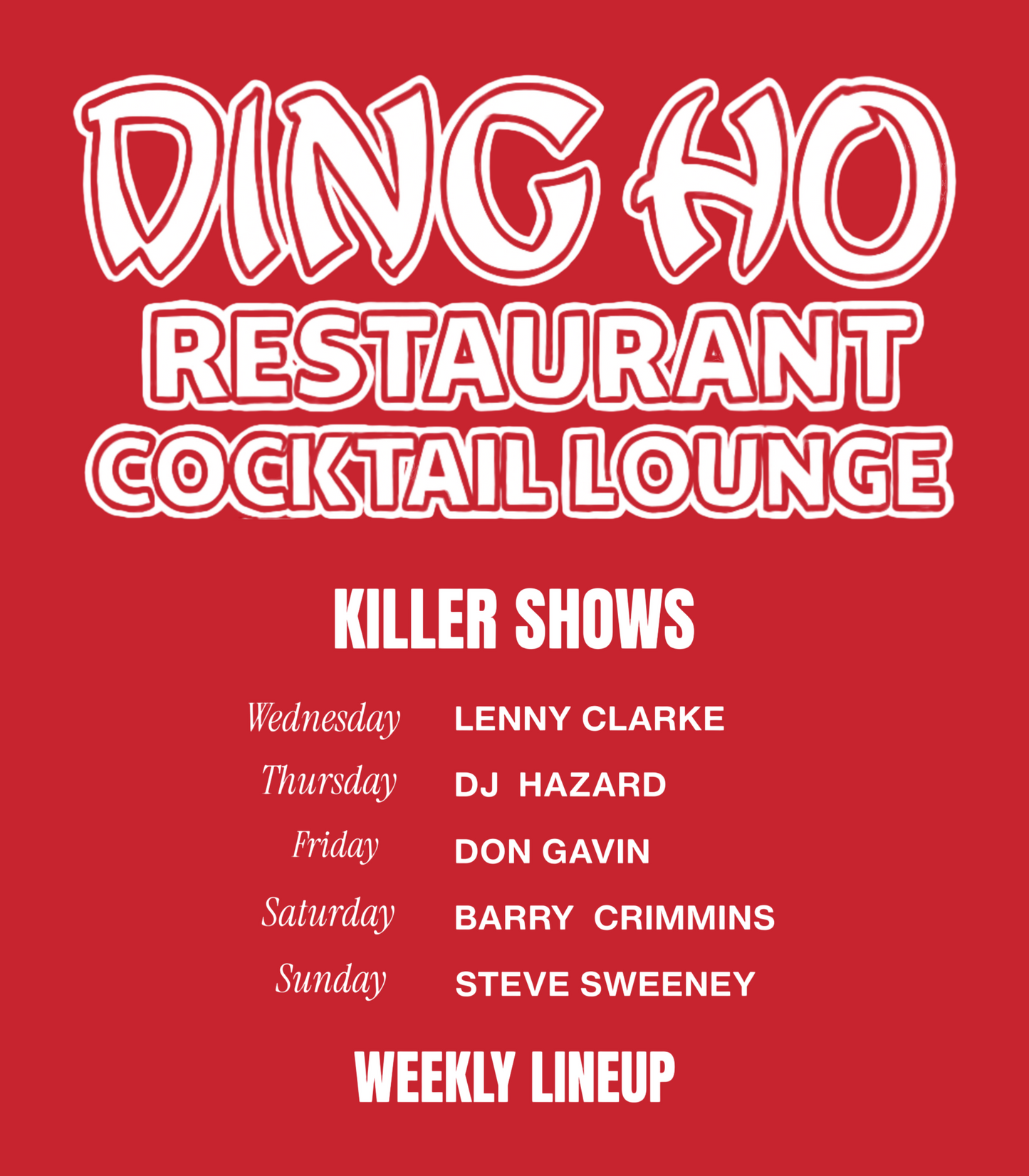 Ding-Ho Killer Shows Weekly Lineup of Boston Legends T-Shirt