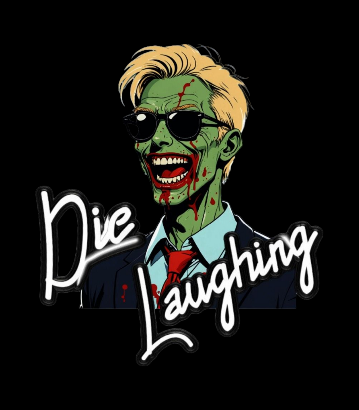 Die Laughing Comedy Official Left Pocket Full Back T-Shirt
