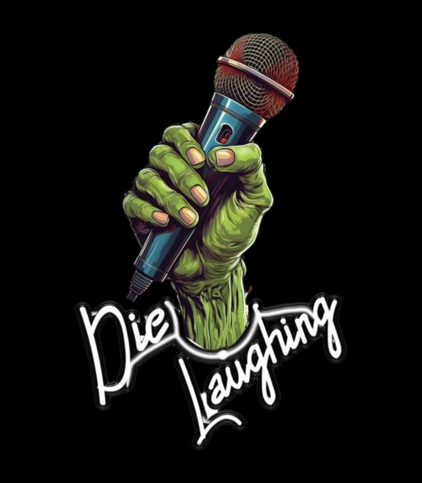 Die Laughing Comedy Microphone Mesh Back Structured Cap