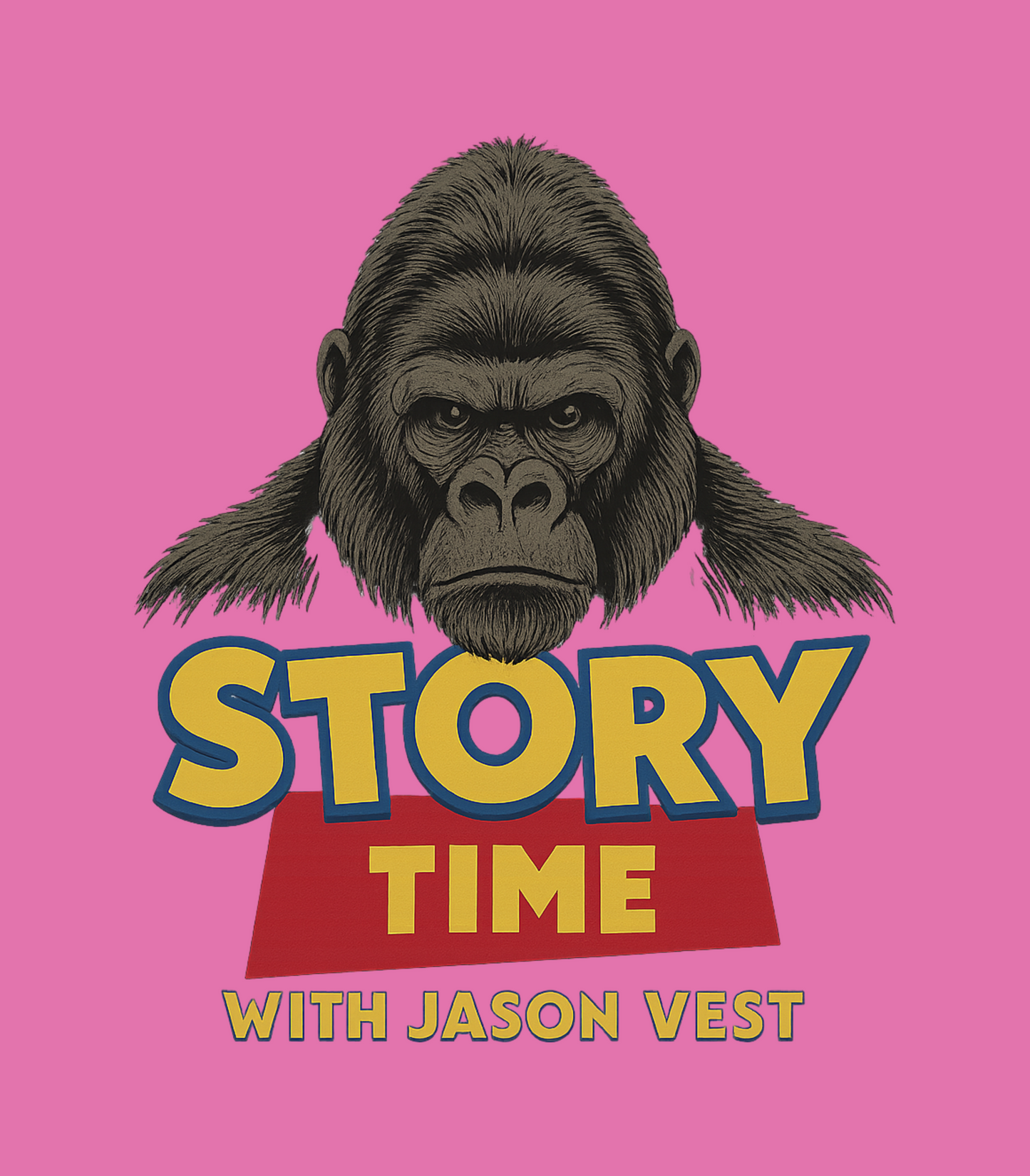 Story Time With Jason Vest Gorilla Size T-Shirt