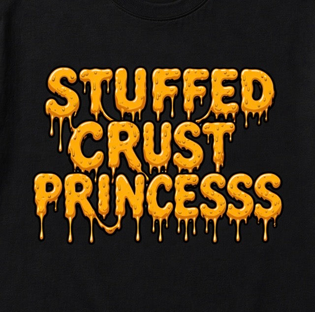 Stuffed Crust Princess Black/White Mesh Back Trucker Hat