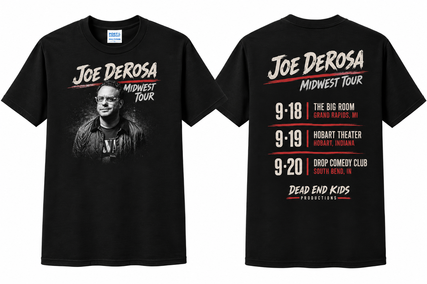 Joe DeRosa "Midwest Tour" Portrait T-Shirt – Official Tour Merchandise