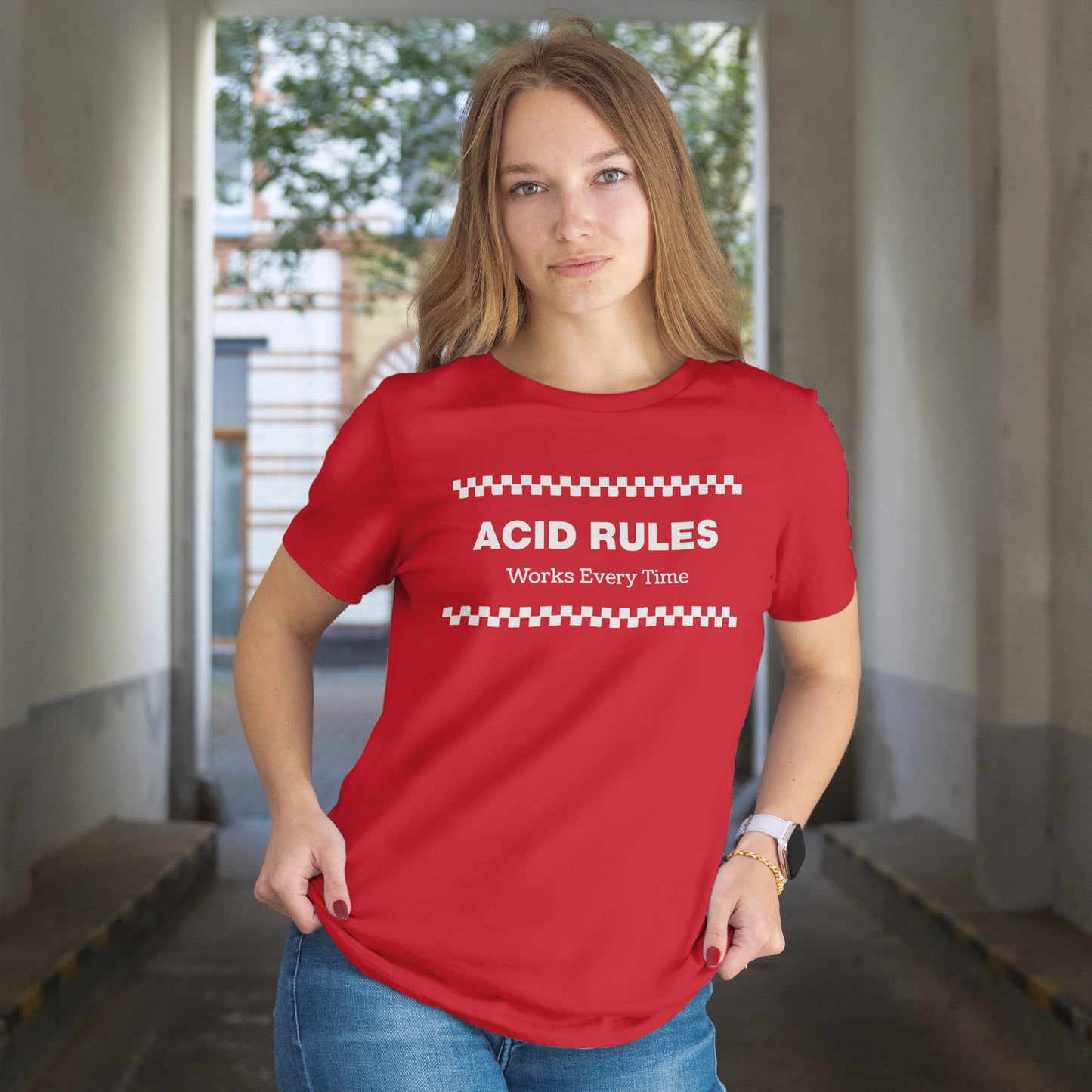 Acid Rules W.E.T. Works Every Time Podcast Restaurant Parody T-Shirt
