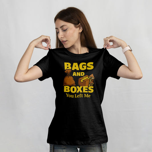 Jay Legend Bags and Boxes song-inspired graphic T-shirt, alternate product image.
