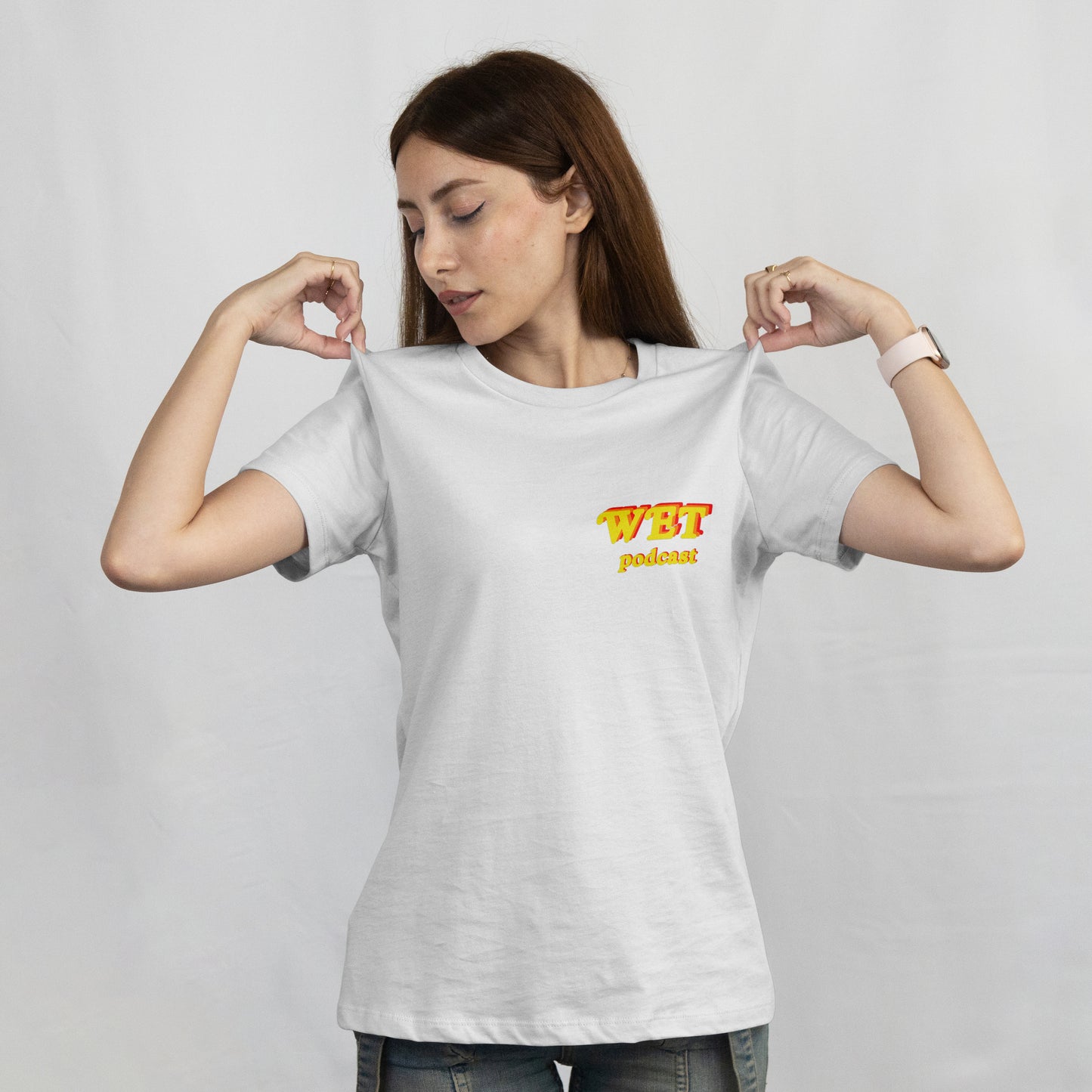 W.E.T. Podcast Works Every Time Left Chest & Back Official T-Shirt