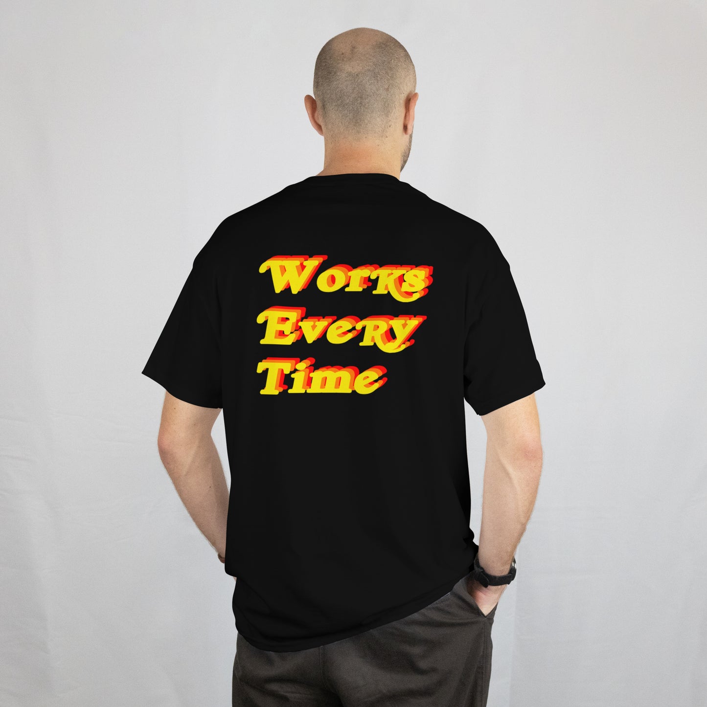 W.E.T. Podcast Works Every Time Left Chest & Back Official T-Shirt