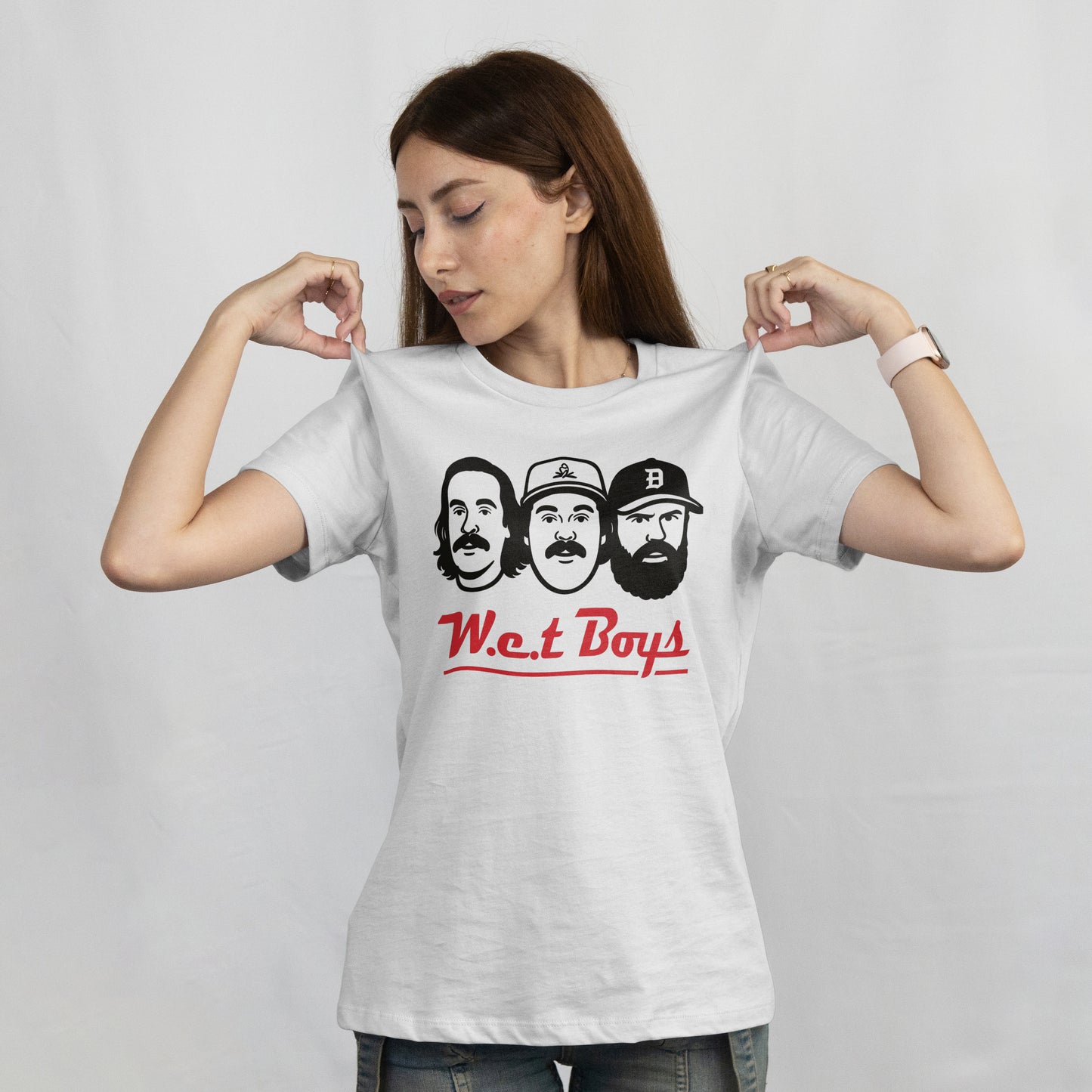 W.E.T. Boys T-Shirt PepBoys Style Homage Works Every Time Podcast T-Shirt