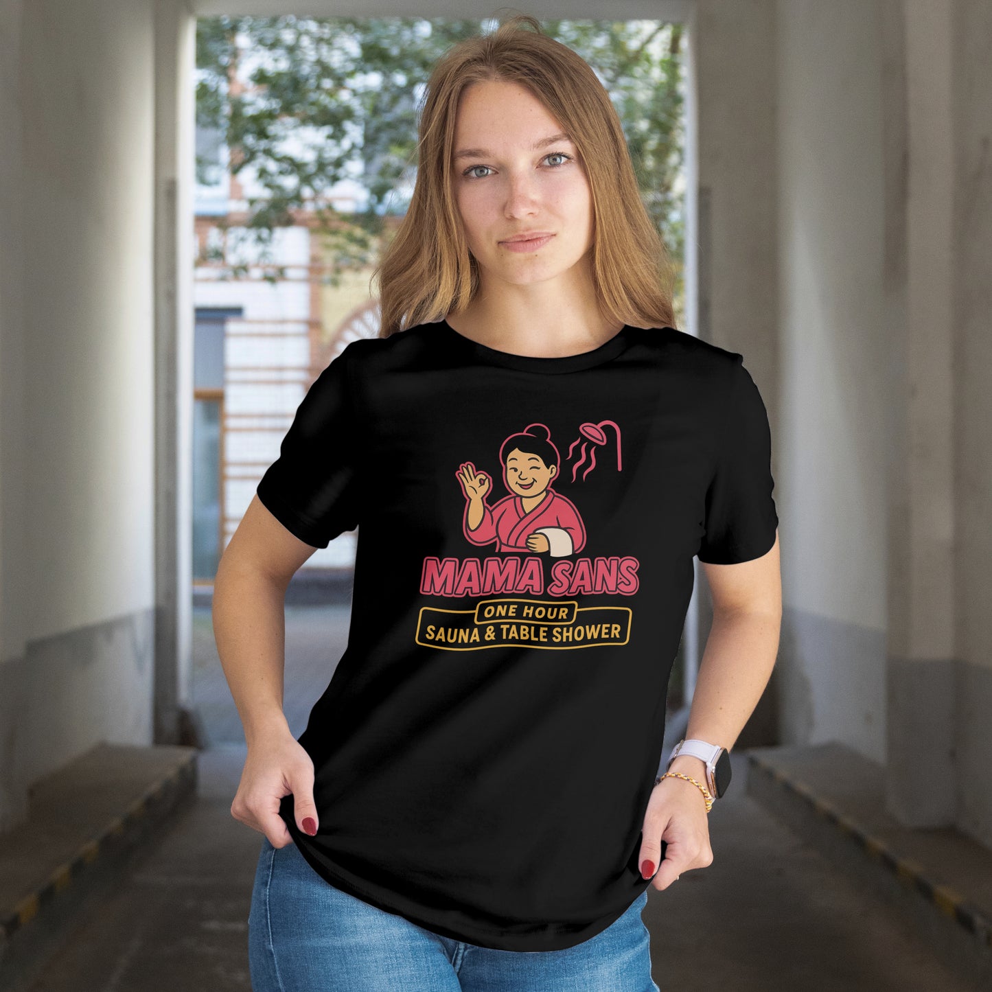 Mama Sans – One Hour Sauna & Table Shower Tee