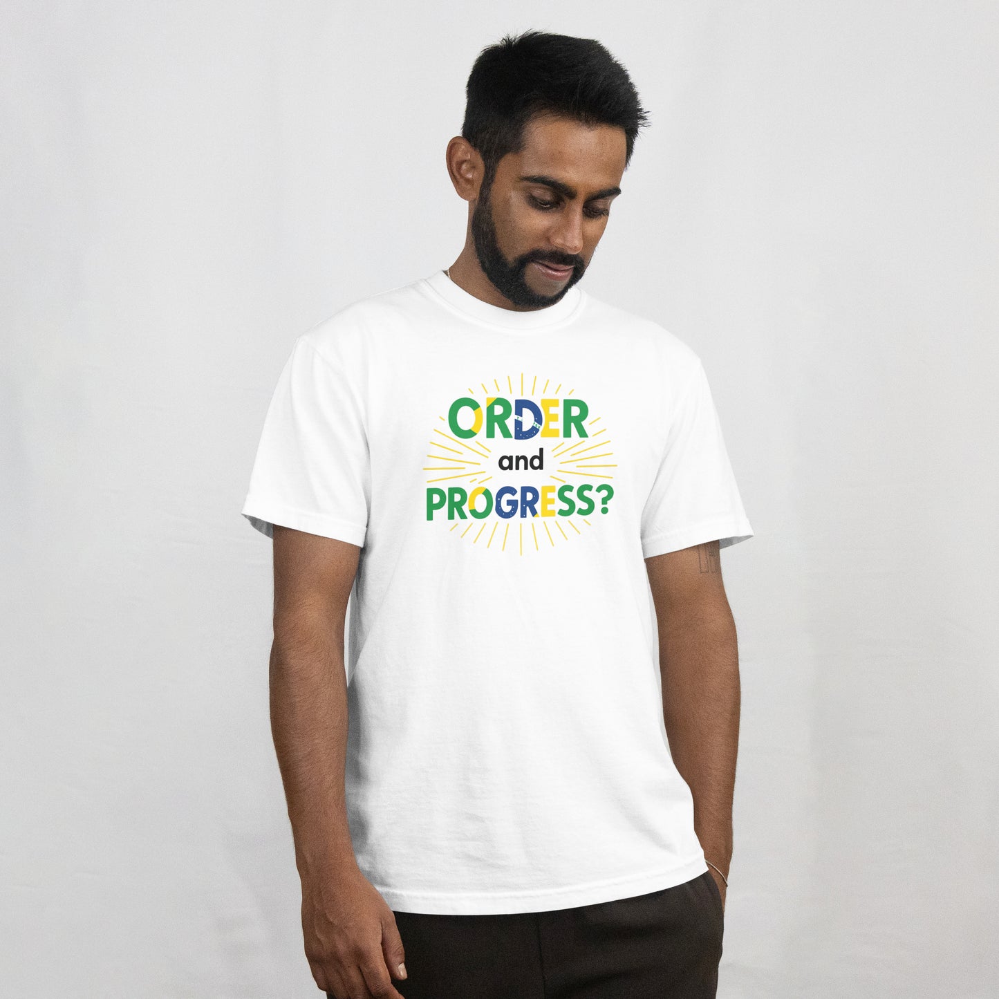 "Order and Progress" Brazil Flag Gus Horn Inspired T-Shirt