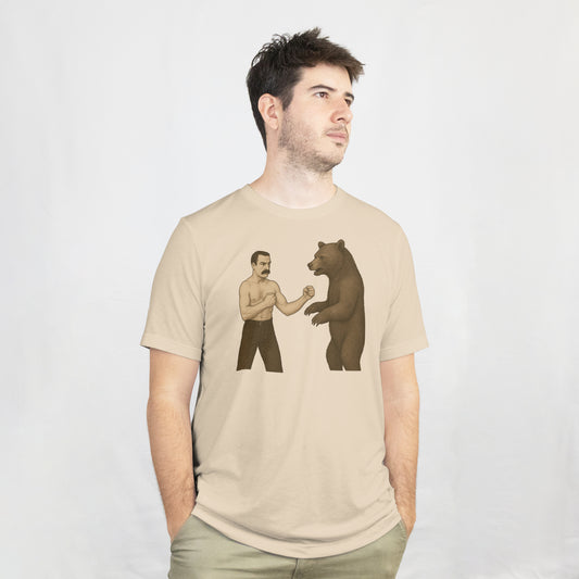 Vintage Boxer Bear Vs. Shaner Bare Knuckles Inspired T-Shirt