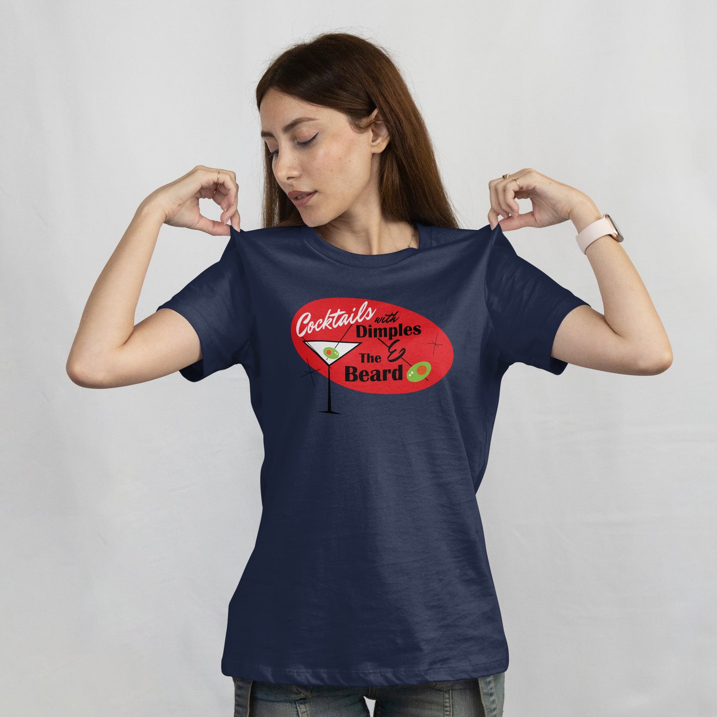 Cocktails with Dimples & the Beard – Front Logo Tee Short Sleeve T-Shirt