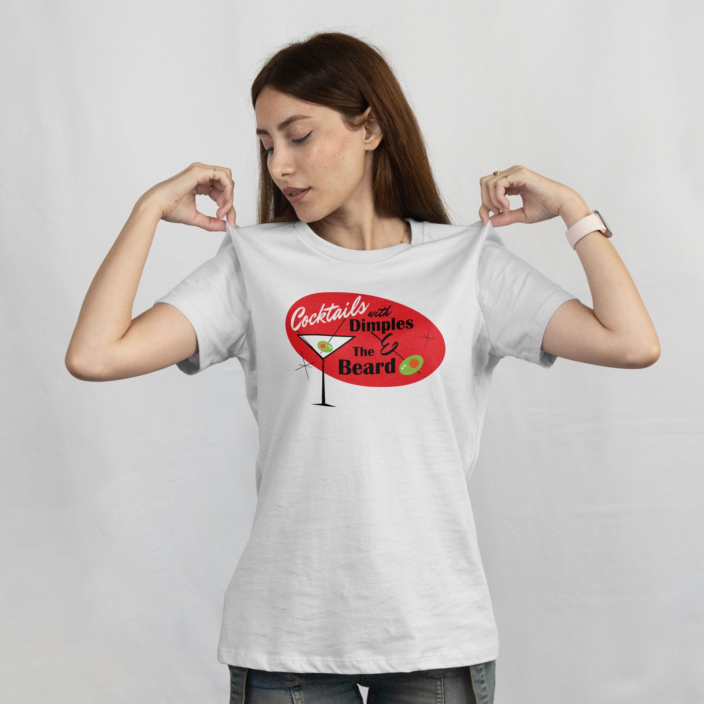 Cocktails with Dimples & the Beard – Front Logo Tee Short Sleeve T-Shirt