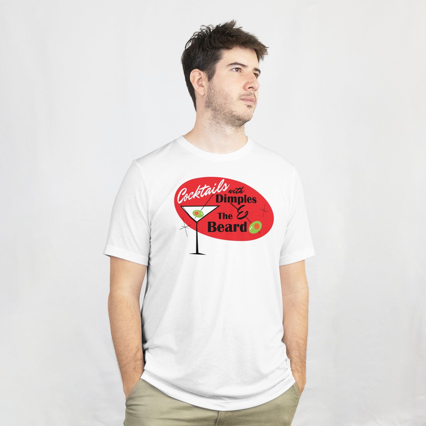 Cocktails with Dimples & the Beard – Front Logo Tee Short Sleeve T-Shirt