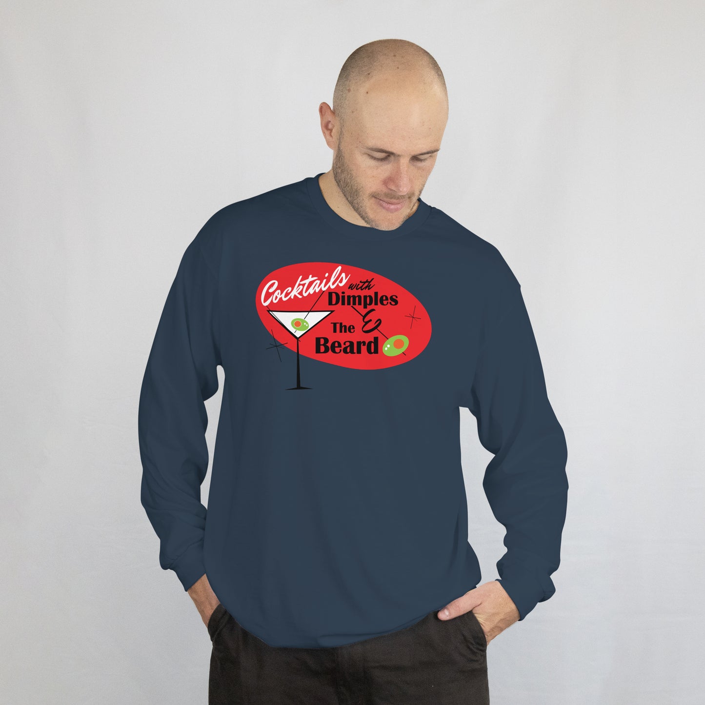 Cocktails with Dimples & the Beard - Long Sleeve T-Shirt