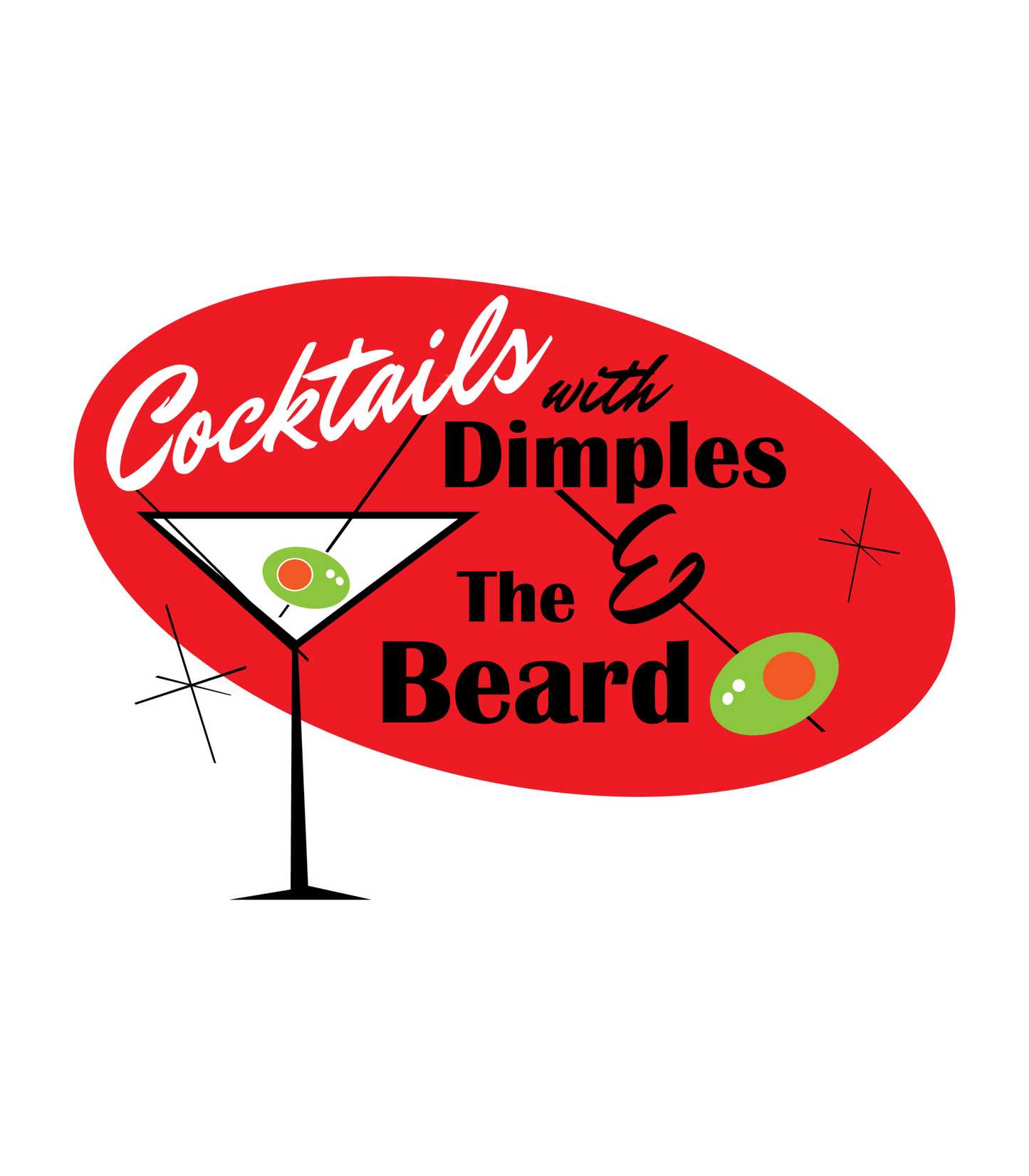 Cocktails with Dimples & the Beard – Front Logo Tee Short Sleeve T-Shirt