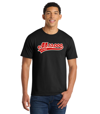 Mr. 10,000 Nick Murphy Social Media Milestone T-Shirt product mockup