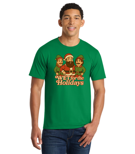 "WET for the HOLIDAYS" W.E.T. Podcast Christmas 2025 T-Shirt