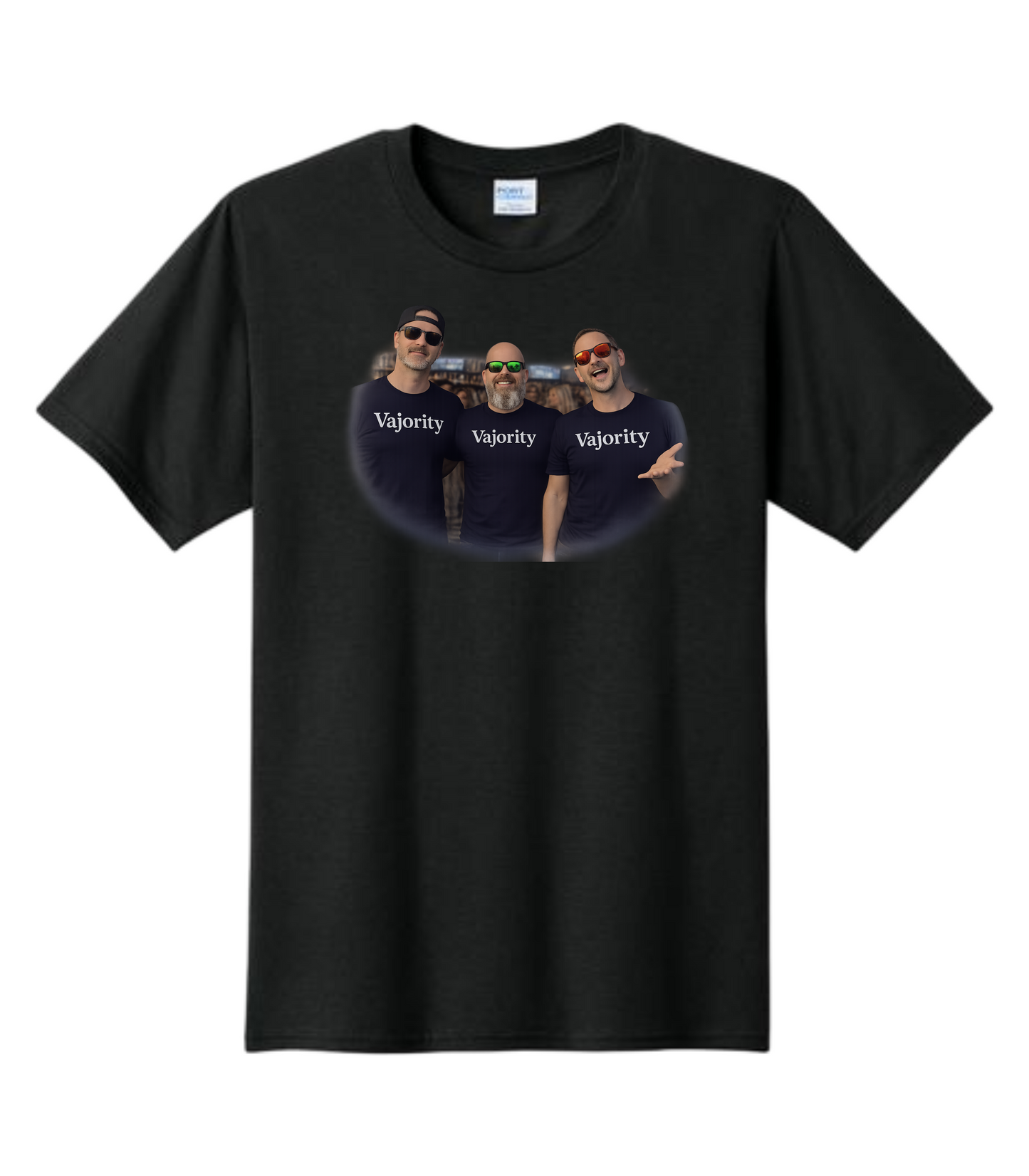 "Vajority" 3 Dude No Cup Podcast T-Shirt