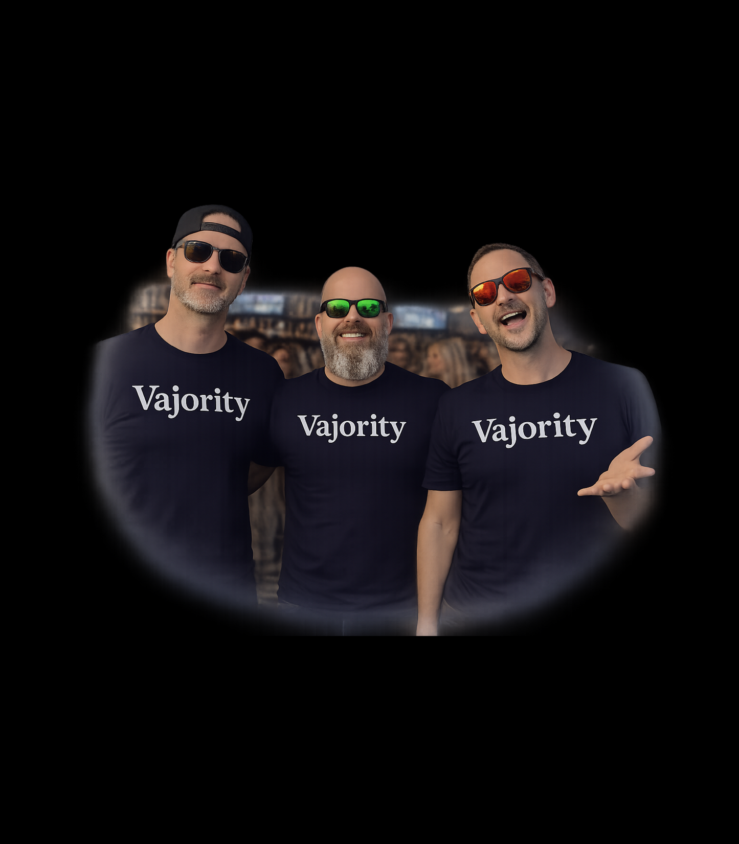"Vajority" 3 Dude No Cup Podcast T-Shirt