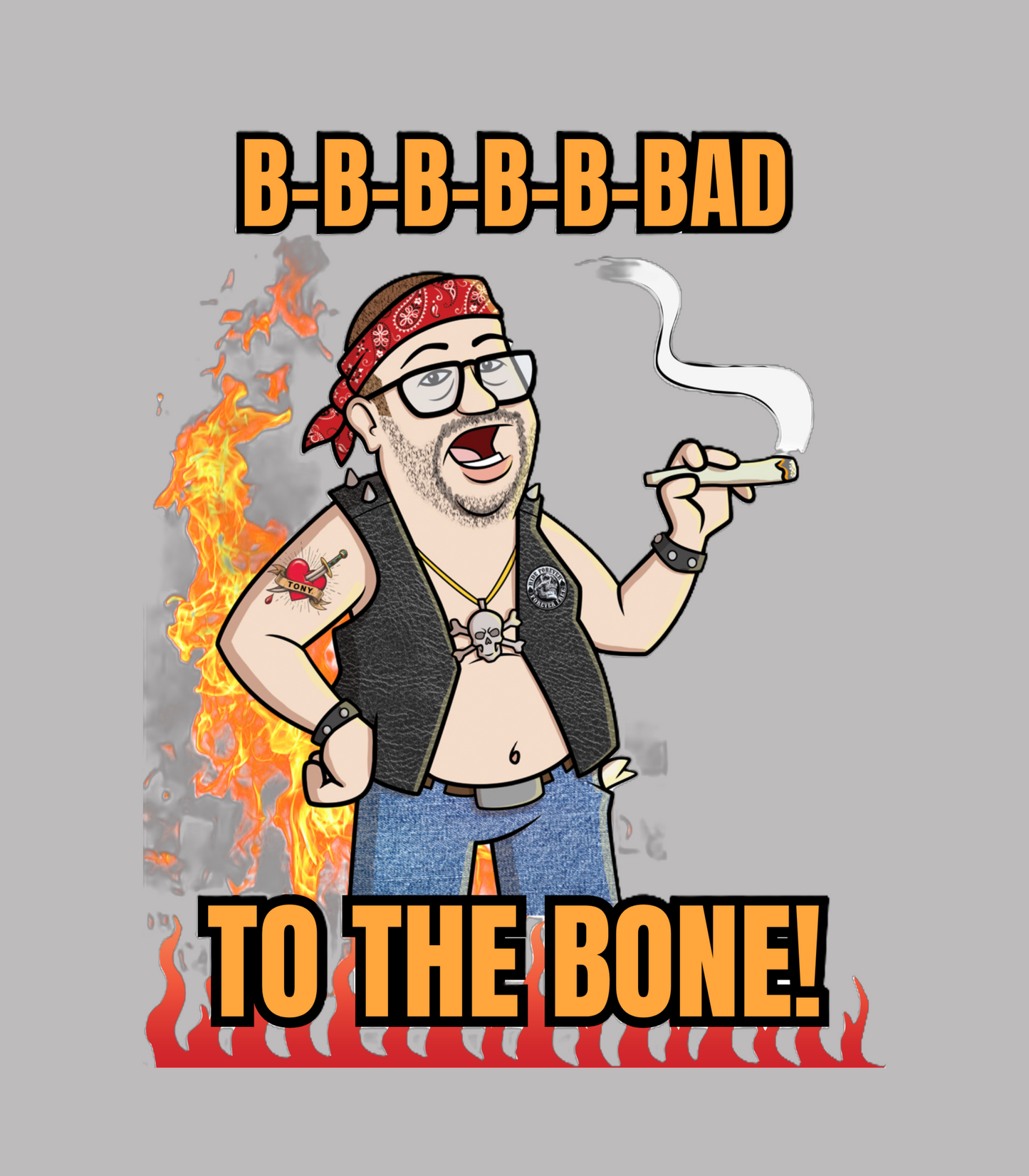 "B-B-B-B-B-Bad To The Bone" Jared Nathan T-Shirt