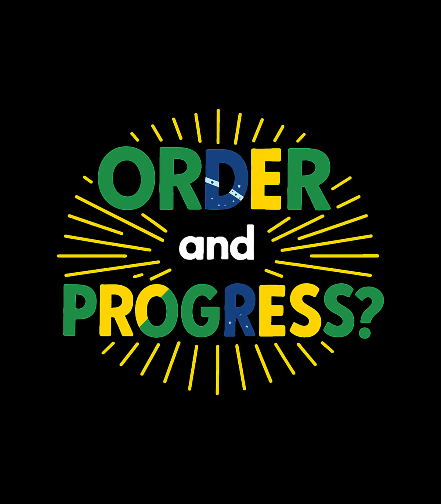 "Order and Progress" Brazil Flag Gus Horn Inspired T-Shirt
