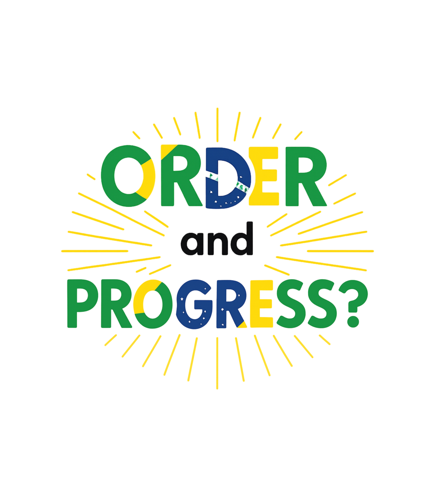 "Order and Progress" Brazil Flag Gus Horn Inspired T-Shirt