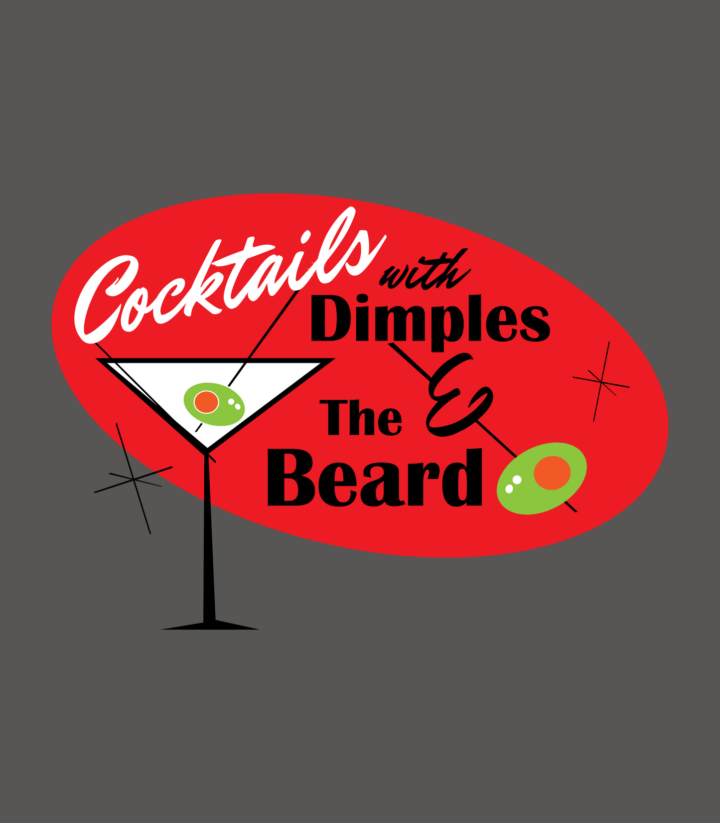 Cocktails with Dimples & the Beard - Long Sleeve T-Shirt