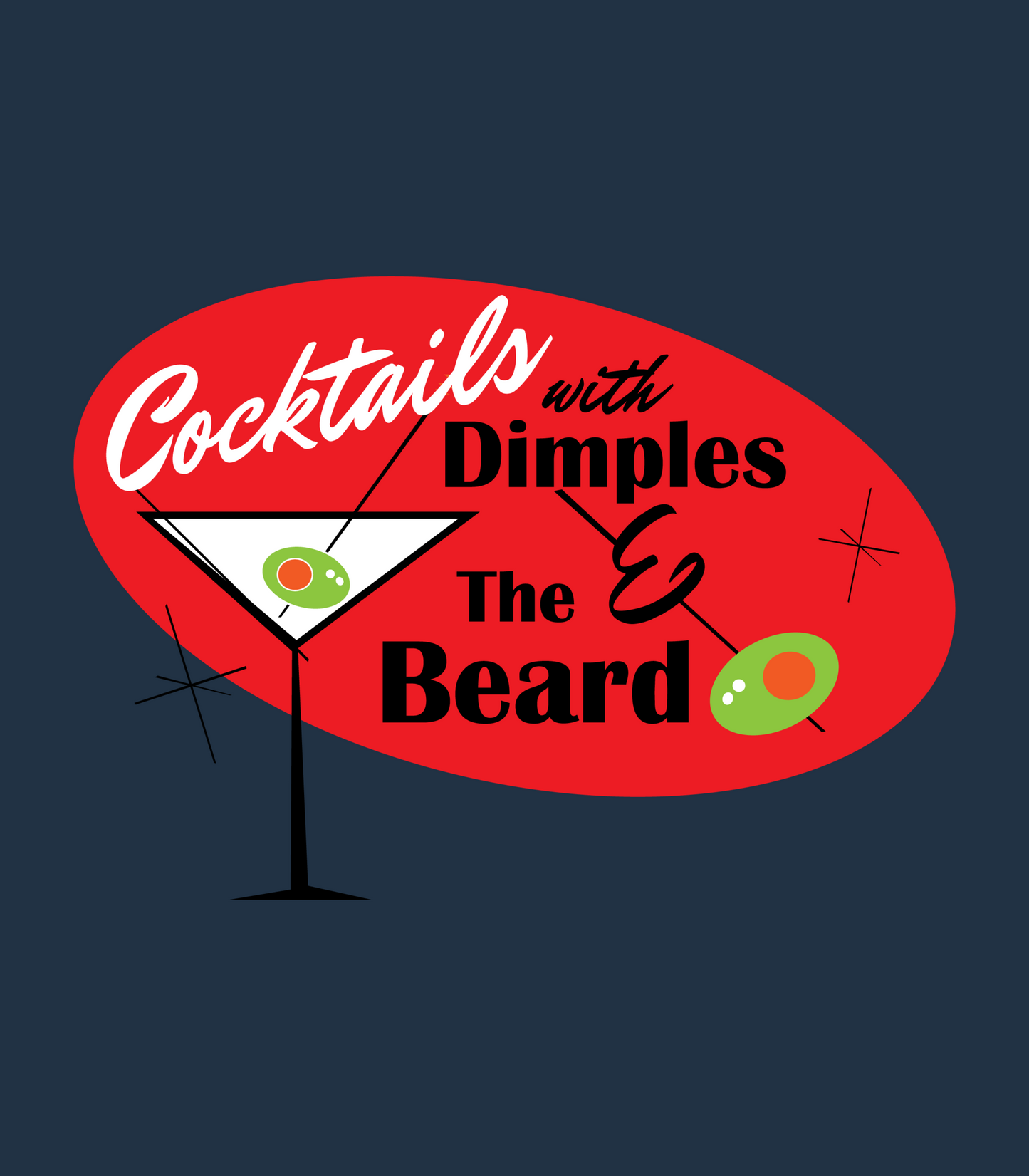 Cocktails with Dimples & the Beard - Long Sleeve T-Shirt